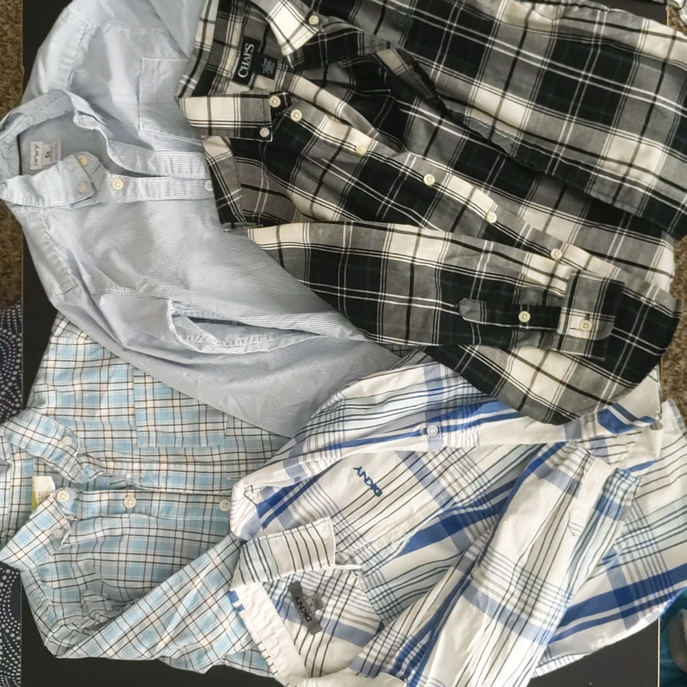 Size 5 Boys button down long sleeve shirts